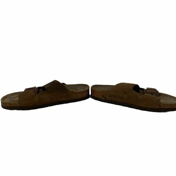Birkenstock Arizona Slide Sandals Brown Leather 5 - Picture 5 of 7